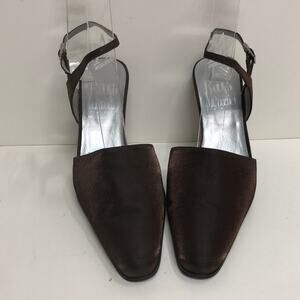 RodOlphe Menudier Made in Italy Brown Satin Pump